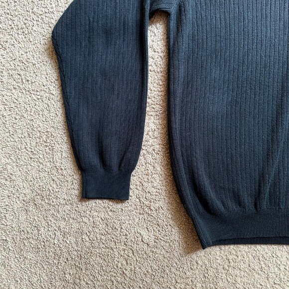 Cutter & Buck Sweater Mens XL 1/4 Zip Mock Neck Black Porters Neck Pullover - Picture 5 of 12